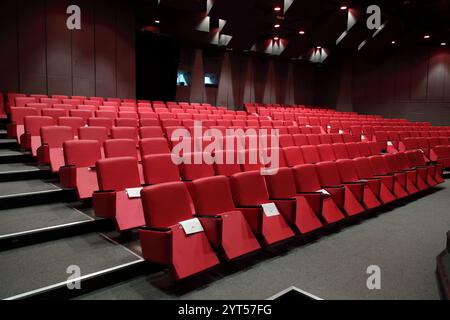 Leeres Theater bereit für die Show. Stockfoto