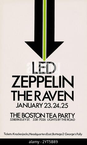 LED Zeppelin - Boston Tea Party Concert Poster 1969 - ihre erste Tour Stockfoto