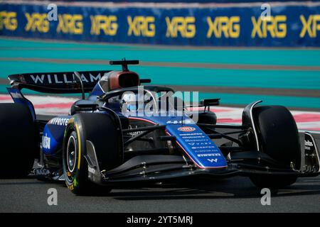 6. Dezember 2024, Yas Marina Circuit, Abu Dhabi, Formel 1 Etihad Airways Abu Dhabi Grand Prix 2024, im Bild Luke Browning (GBR), Williams Racing Stockfoto