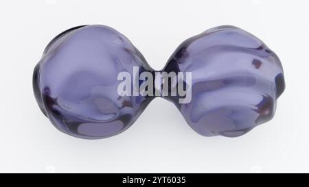 Glasmetaballs auf weißem Hintergrund. Computer generiert Stockfoto