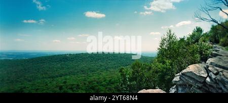 Panoramablick vom Pinnacle of the Appalachian Trail, Blue Mountain, Appalachian Mountains, Pennsylvania, USA Stockfoto