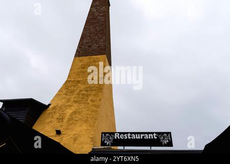 Fischräucherei und Restaurant in der Stadt Allinge auf der Insel Bornholm, Dänemark Stockfoto