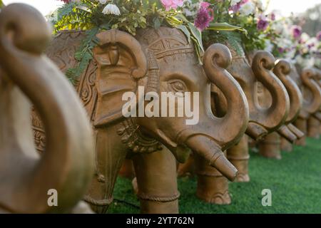 Motibaug Palace, Vadodara, Baroda, Indien Stockfoto