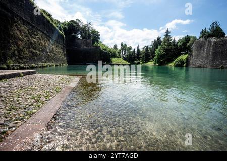 Italien, Peschiera del Garda (Verona), 26. Juni 2024: Klimawandel, auf dem Foto Hochwasser im Gardasee Foto © Matteo Biatta/Sintesi/Alamy Stock Photo Stockfoto