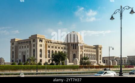 Stadtblick, Maskat, Sultan Qaboos Street, Maskat, Oman, Arabische Halbinsel, Naher Osten, Asien Stockfoto