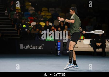 London, Großbritannien. Dezember 2024. London, England, 6. Dezember 2024: Alexander Bublik aus Kasachstan während des UTS 2024 Grand Final in der Copperbox Arena in London, England (Alexander Canillas/SPP) Credit: SPP Sport Press Photo. /Alamy Live News Stockfoto