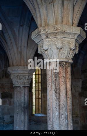 Kapitelhaus, 12. Jahrhundert, Kloster Santa María de Carracedo, Carracedo del Monasterio, Region El Bierzo, Kastilien und Leon, Spanien Stockfoto