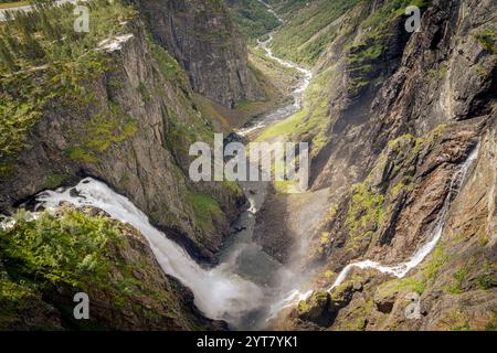 Voringsfossen Wasserfall in Norwegen Stockfoto