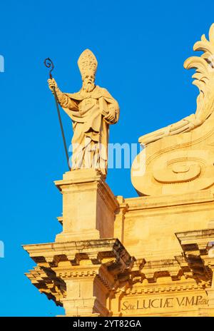 Syrakus Kathedrale Fassade, Ortygia, Syrakus, Sizilien, Italien Stockfoto