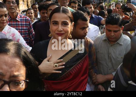 Kalkutta, Indien. Dezember 2024. Bollywood-Schauspielerin Vidya Balan besuchte am 6. Dezember 2024 das 30. Internationale Filmfestival von Kolkata in Kalkutta, Indien. Bilder von Debajyoti Chakraborty. (Foto: Debajyoti Chakraborty/News Images) in Kalkutta, Indien am 12.6.2024. (Foto: Debajyoti Chakraborty/News Images/SIPA USA) Credit: SIPA USA/Alamy Live News Stockfoto