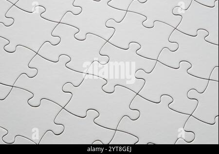 Puzzle, weiß, Puzzleteile, Muster, Hintergrund Stockfoto