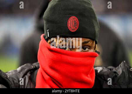 Bergamo, Italien. Dezember 2024., Serie A, Atalanta BC gegen AC Milan, Spiel 2024-25 im Gewiss Stadium in Bergamo (BG), Italien, 06.12.2024. Foto: Marius Bunduc/LiveMedia Credit: Independent Photo Agency/Alamy Live News Stockfoto