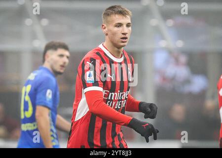 Mailand, Italie. November 2024 30. Francesco CAMARDA vom AC Milan während des italienischen Meisterschaftsspiels Serie A zwischen AC Milan und Empoli FC am 30. November 2024 im San Siro Stadion in Mailand, Italien - Foto Matthieu Mirville (F Bertani)/DPPI Credit: DPPI Media/Alamy Live News Stockfoto