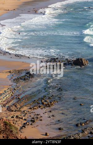 Praia do Amado an der Atlantikküste der Algarve, Portugal. Stockfoto