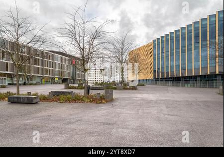 Eindruck einer Stadt namens Metz, die sich im Winter in der Region Lothringen in Frankreich befindet Stockfoto