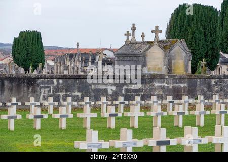 Eindruck rund um den Militärfriedhof in Verdun, einer Großstadt im Département Maas in Grand Est, Nordostfrankreich Stockfoto