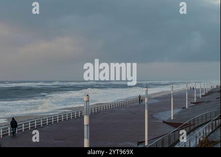 Sturmböen an der Nordseeküste Stockfoto