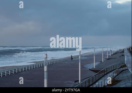 Sturmböen an der Nordseeküste Stockfoto