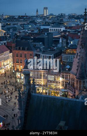 Weihnachtsmarkt in Gent Stockfoto