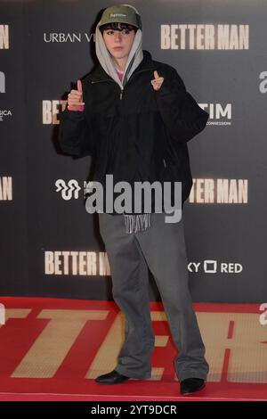 Rom, Italien. Dezember 2024. Ariete besucht den roten Teppich des Films „Better man“ im Auditorium Parco della Musica. Quelle: SOPA Images Limited/Alamy Live News Stockfoto