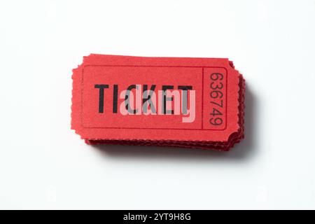 Eintrittskarten für rote Vintage Stockfoto