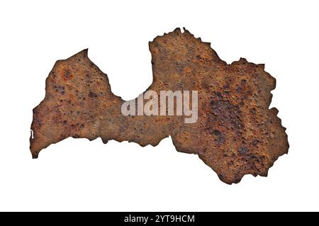 Karte von Lettland auf Textur Stockfoto