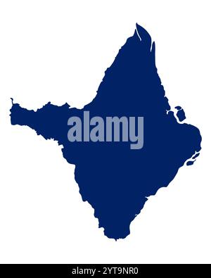 Karte von Amapa in blauer Farbe Stockfoto