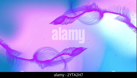 Abstraktes violettes und rosafarbenes Bild über verlaufendem Hintergrund Stockfoto
