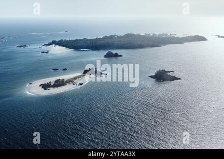 Sightseeing-Flug über Tofino, Vancouver Island. Kanada Stockfoto