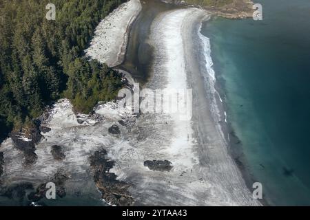 Sightseeing-Flug über Tofino, Vancouver Island. Kanada Stockfoto