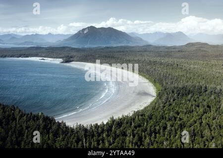 Sightseeing-Flug über Tofino, Vancouver Island. Kanada Stockfoto