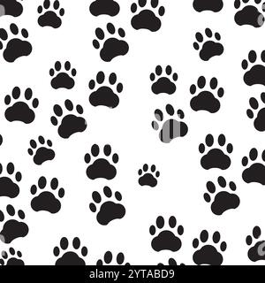 Abstraktes Design mit Hundefußabdrücken auf dem Hintergrund. Stock Vektor