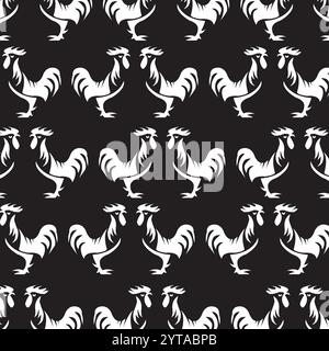 Hahn Vektor Hintergrund Illustration Design Stock Vektor