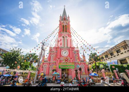 1. Januar 2017: Tan Dinh Church, auch bekannt als Church of the Sacred Heart of Jesus, ist eine römisch-katholische Kirche in Ho-Chi-Minh-Stadt, Vietnam. Es wurde 18 erbaut Stockfoto