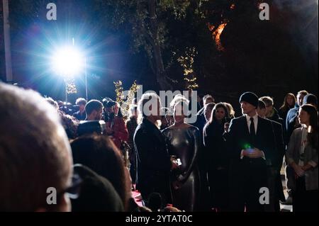 Rom, Italien. Dezember 2024. Robbie Williams nimmt am 6. Dezember 2024 an der „Better man“-Premiere im Auditorium Parco Della Musica in Rom Teil. (Foto: Massimo Valicchia/NurPhoto) Credit: NurPhoto SRL/Alamy Live News Stockfoto