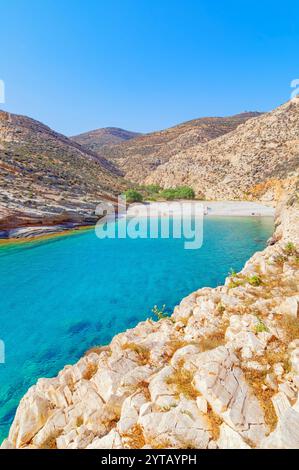 Livadaki Strand, Folegandros Insel, Kykladen Inseln, Griechenland Stockfoto