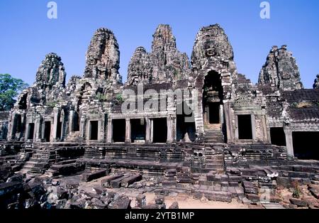 Angkor Thom, alternativ Nokor Thom, im heutigen Kambodscha gelegen, war die letzte und beständigste Hauptstadt des Khmer-Reiches. Befindet sich in SE Stockfoto