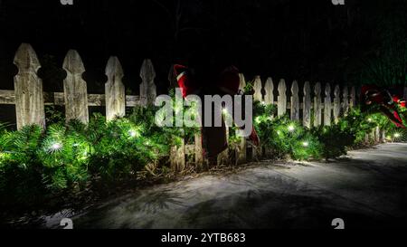 Weihnachtsbeleuchtung. Botanische Gärten Von Port St. Lucie. Port St. Lucie, Florida, USA Stockfoto