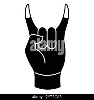 Handmade American Sign Language I Love You Sign Vector Illustration Stock Vektor