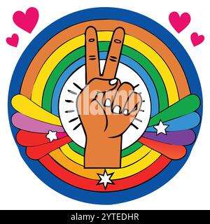 Handmade American Sign Language I Love You Sign Vector Illustration Stock Vektor