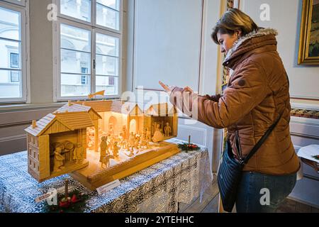 Rosice, Region Brünn. Dezember 2024. Ausstellung von Krippen im Schloss in Rosice, Region Brünn, Tschechische Republik, 7. Dezember 2024. Quelle: Patrik Uhlir/CTK Photo/Alamy Live News Stockfoto