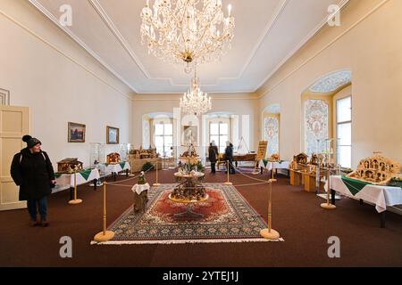 Rosice, Region Brünn. Dezember 2024. Ausstellung von Krippen im Schloss in Rosice, Region Brünn, Tschechische Republik, 7. Dezember 2024. Quelle: Patrik Uhlir/CTK Photo/Alamy Live News Stockfoto