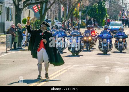 Alexandria, Virginia, USA. Beginn der Parade zu Ehren des Geburtstags von George Washington. Stockfoto