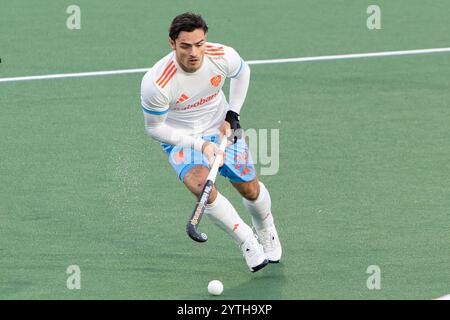 Amstelveen, Niederlande. Dezember 2024. AMSTELVEEN, NIEDERLANDE - 7. DEZEMBER: Tijmen Reyenga aus den Niederlanden während des FIH Pro League Spiels zwischen den Niederlanden und Deutschland im Wagener Stadion am 7. Dezember 2024 in Amstelveen, Niederlande. (Foto: Joris Verwijst/BSR Agency) Credit: BSR Agency/Alamy Live News Stockfoto