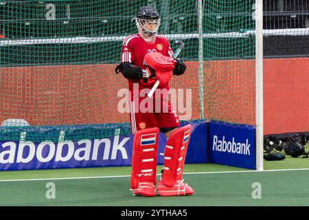 Amstelveen, Niederlande. Dezember 2024. AMSTELVEEN, NIEDERLANDE - 7. DEZEMBER: Derk Meijer aus den Niederlanden während des FIH Pro League-Spiels zwischen den Niederlanden und Deutschland im Wagener Stadion am 7. Dezember 2024 in Amstelveen, Niederlande. (Foto: Joris Verwijst/BSR Agency) Credit: BSR Agency/Alamy Live News Stockfoto