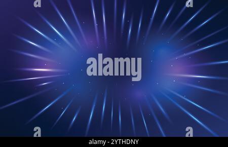 Hintergrund der Big-Data-Technologie, vermittelt die Übertragung großer Datenmengen über Netzwerke mit hoher Geschwindigkeit, Datenverarbeitung und Konnektivität in Stock Vektor