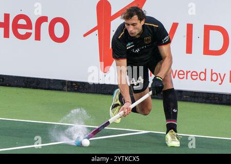 Amstelveen, Niederlande. Dezember 2024. AMSTELVEEN, NIEDERLANDE - 7. DEZEMBER: Mortiz Ludwig von Deutschland während des FIH Pro League-Spiels zwischen den Niederlanden und Deutschland im Wagener Stadion am 7. Dezember 2024 in Amstelveen, Niederlande. (Foto: Joris Verwijst/BSR Agency) Credit: BSR Agency/Alamy Live News Stockfoto