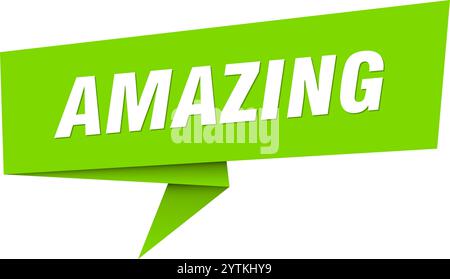 Fantastisches Banner. Erstaunliche Sprechblase, Etikett, Aufkleber, Band, Zeichenvorlage Stock Vektor