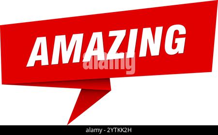 Fantastisches Banner. Erstaunliche Sprechblase, Etikett, Aufkleber, Band, Zeichenvorlage Stock Vektor