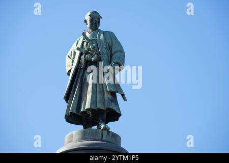 Statue von Omura Masujiro, stellvertretender Kriegsminister im Yasukuni-jinja-Schrein. Der Yasukuni-Schrein (schintoistischer Schrein) ist ein schintoistischer Schrein in Chiyoda, Stockfoto